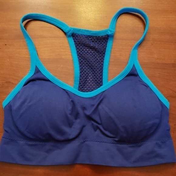 SPORTS Bra Blue and Teal Small Mesh Back EUC - Picture 1 of 5